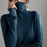 thin high neck knit top /7color　NK2681