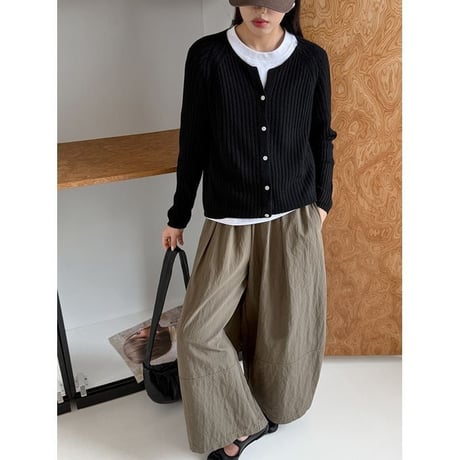 rib knit cardigan/4color　NK2662