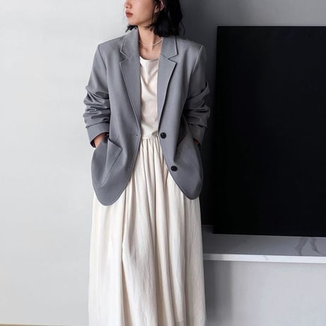 buckled apron layered jacket /2color　NK2579