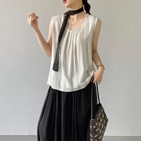 back button stripe sleeveless /3color　NK2403