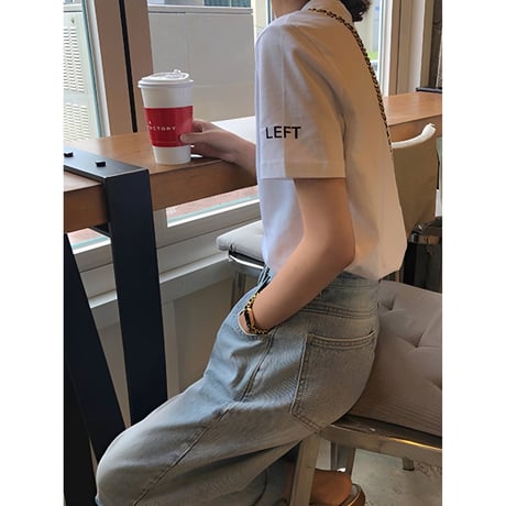 high waist wide denim pants　NK2764