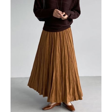 washer pleats long skirt　NK2654
