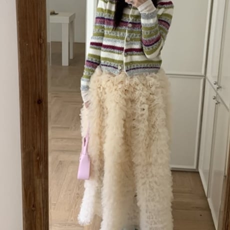 tiered tulle skirt /2color　NK2696