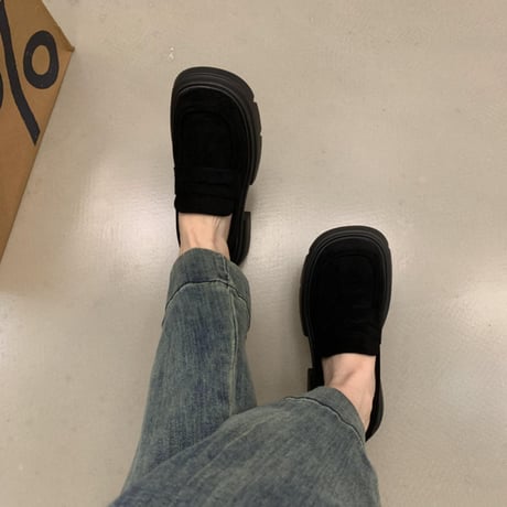 suede-like thick-soled loafer /3color　NK2700