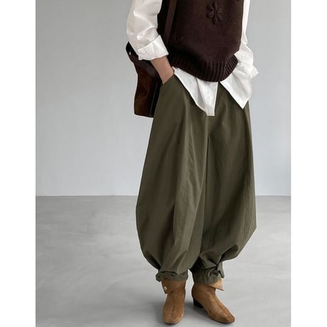 adjustable hem wide pants　NK2617