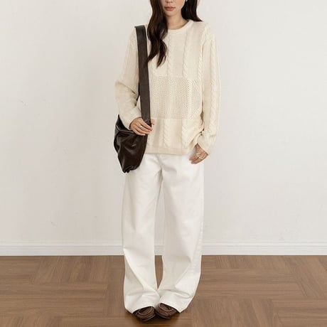 cable knit pullover　NK2632