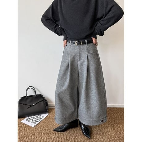 cropped tuck wide pants　NK2601