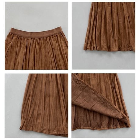 washer pleats long skirt　NK2654