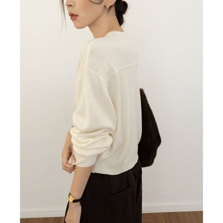 v-neck knit cardigan　NK2621