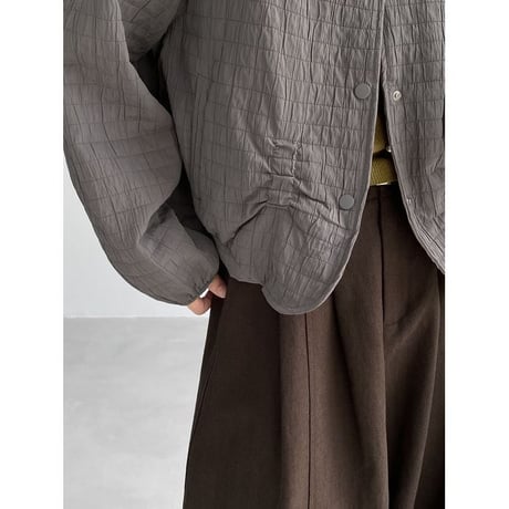 crinkled no collar jacket /3color　NK2765
