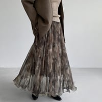 nuance sheer pleated skirt　NK2770