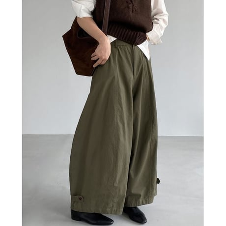 adjustable hem wide pants　NK2617