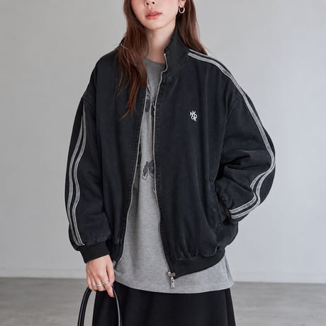 stripe sleeve blouson　NK2569