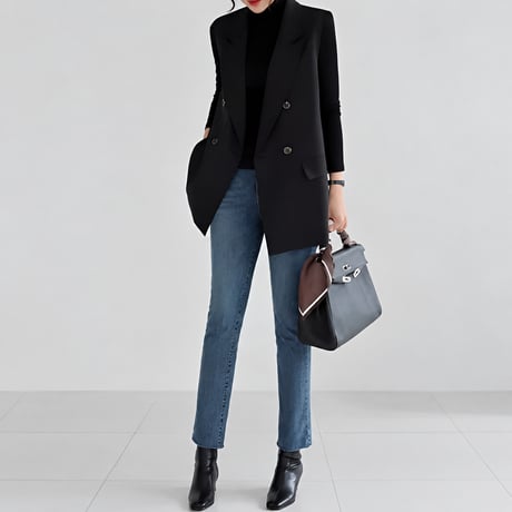 tailored long gilet /2color　NK2504