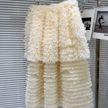 tiered tulle skirt /2color　NK2696