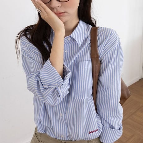 stripe print shirt　NK2597