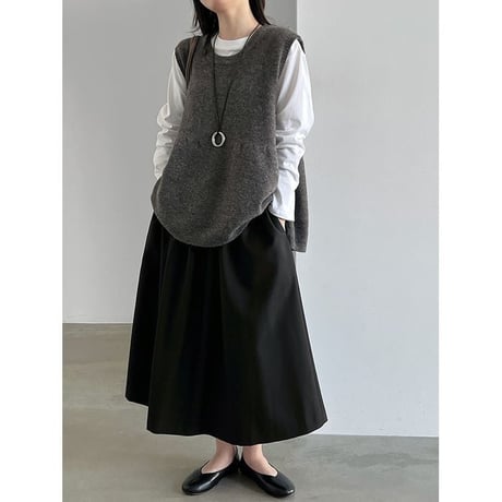 back ribbon knit vest　NK2594