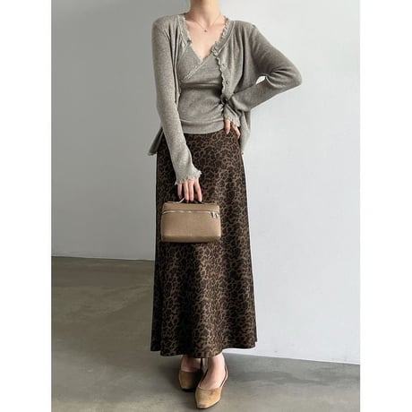 leopard a-line skirt　NK2608