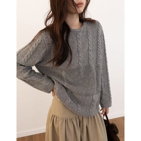 cable knit pullover　NK2632