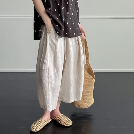 relaxed tuck wide pants /2color　NK2392