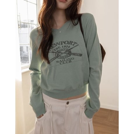 front logo knit pullover　NK2606
