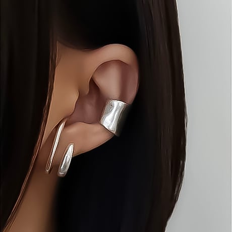 matte wide ear cuff two piece set /2color　NK2227