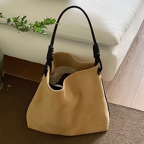 suede like knot tote bag　NK2257