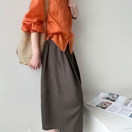 relaxed tuck wide pants /2color　NK2392