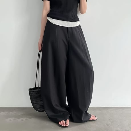 curve silhouette wide pants /3color　NK2393