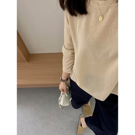 loose fit asymmetric knit　NK2683