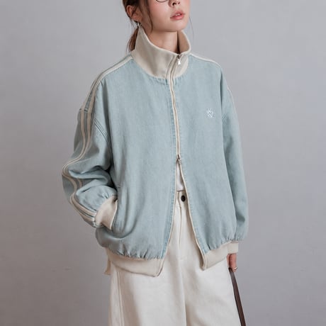 stripe sleeve blouson　NK2569