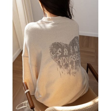 heart print pullover　NK2628