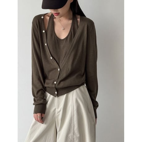 layered design knit top　NK2613
