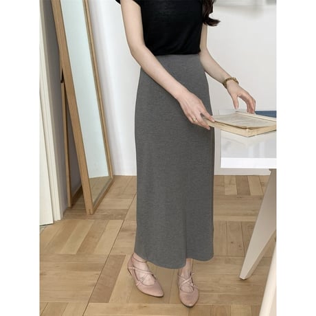 back slit i line skirt　NK2762