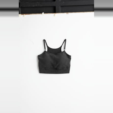 Ground denim bra top（still black/ブラック）
