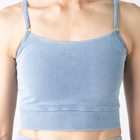 Ground denim bra top（horizon/ブルー）