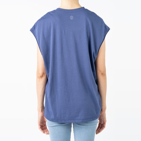 Flow sleeveless tee（night sky/ネイビー）