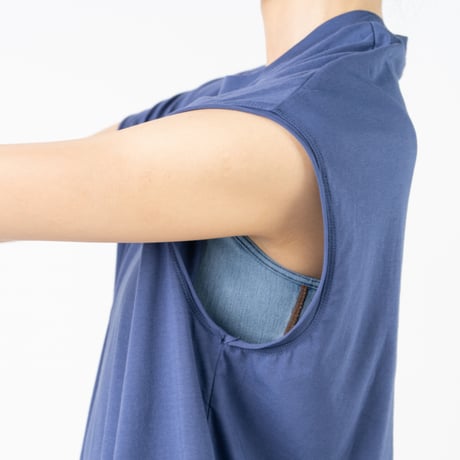 Flow sleeveless tee（night sky/ネイビー）