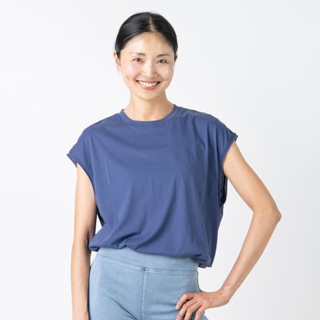 Flow sleeveless tee（night sky/ネイビー）