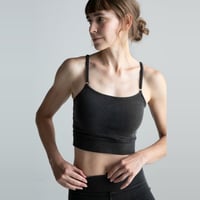 Ground denim bra top（still black/ブラック）