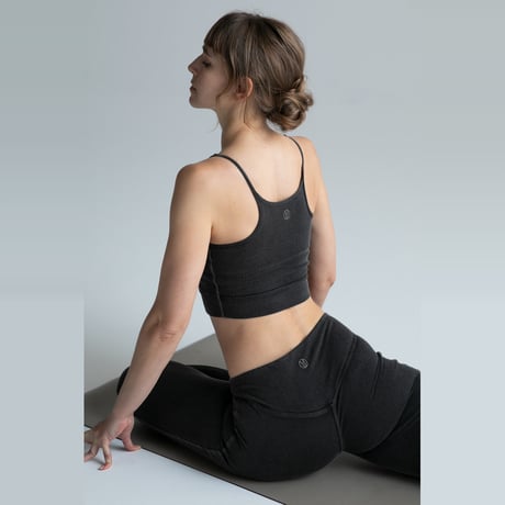 Ground denim bra top（still black/ブラック）