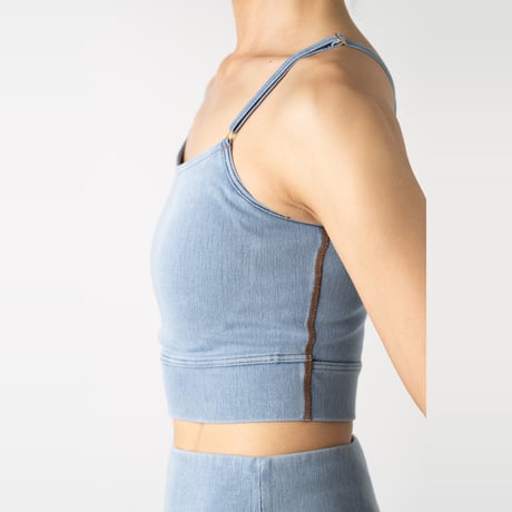 Ground denim bra top（horizon/ブルー）