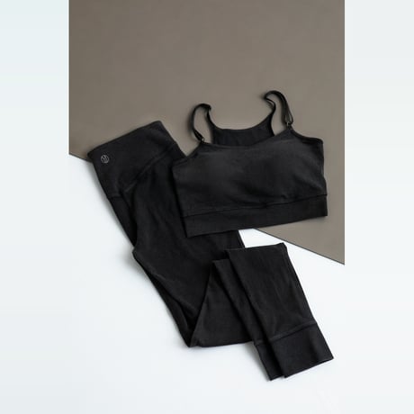 Ground denim bra top（still black/ブラック）