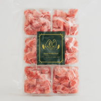 【冷凍】KAZOKU　うつくしまエゴマ豚角切　300ｇ（50ｇ小分け）　※常温商品とは一緒に注文不可です。