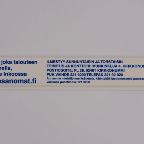 Kirkkonummen Sanomat Ruler (A)
