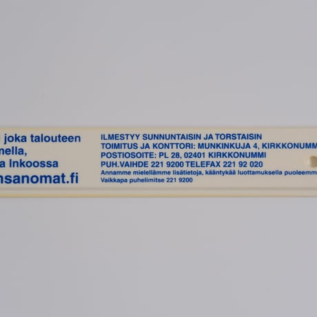 Kirkkonummen Sanomat Ruler (C)