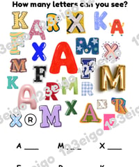 How many letters can you see? Set