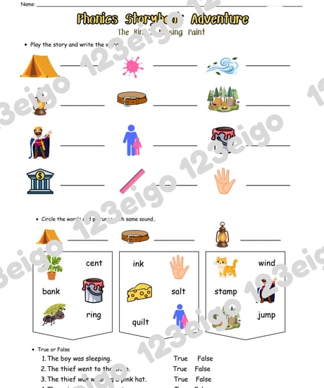 Phonics Storybook Adventure: The King's Missing Paint