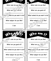 Who am I? Quiz Cards