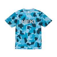 HEKI迷彩柄ブルーシャツ
